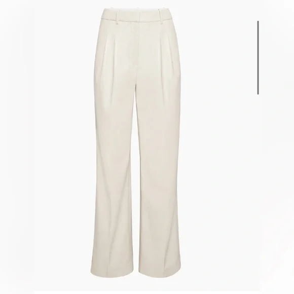 Aritzia Wilfred Effortless Cream Women's Trousers - Picture 2 of 16